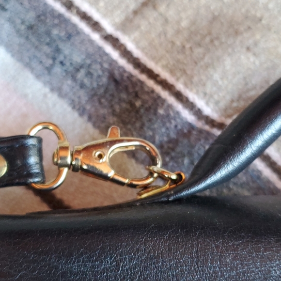 Vintage Black Leather Crossbody Purse - Picture 3 of 15